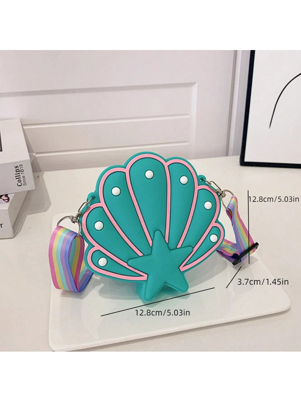 1 Piece Children's Cartoon Cute Shell Silicone Bag Shoulder Crossbody Coin Purse