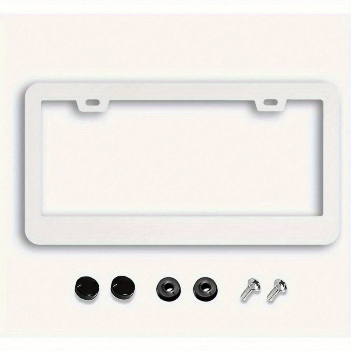 1 Piece Pink Flower License Plate Frame- Cherry Blossom License Plate Frame, Rust-Resistant Stainless Steel Car Part License Plate Cover Decoration, Suitable For Standard US Size 12. 2x 6. 3inch,Car