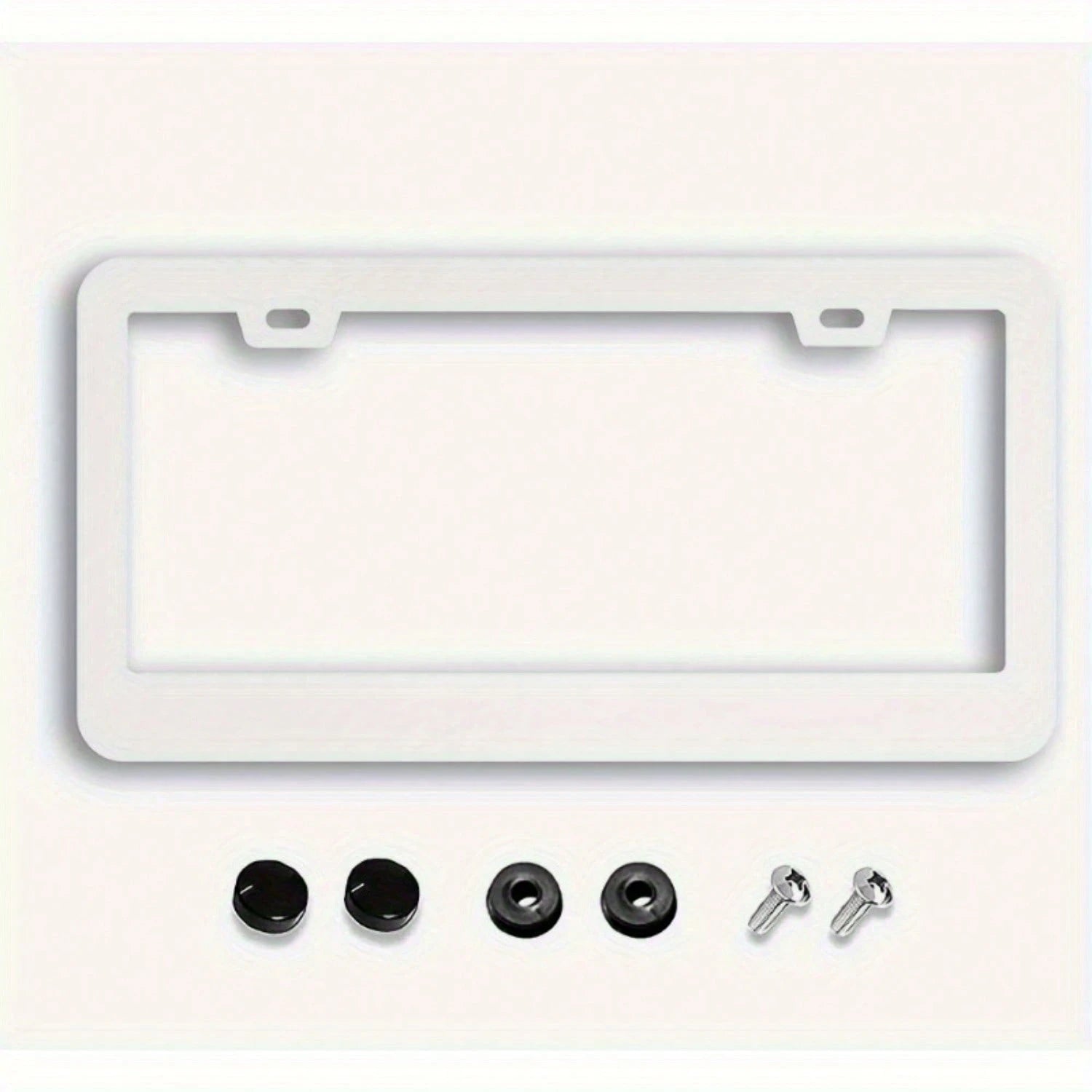 1 Piece Pink Flower License Plate Frame- Cherry Blossom License Plate Frame, Rust-Resistant Stainless Steel Car Part License Plate Cover Decoration, Suitable For Standard US Size 12. 2x 6. 3inch,Car