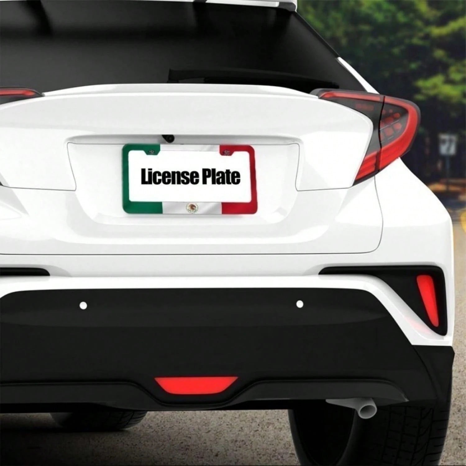 1 Piece Pink Flower License Plate Frame- Cherry Blossom License Plate Frame, Rust-Resistant Stainless Steel Car Part License Plate Cover Decoration, Suitable For Standard US Size 12. 2x 6. 3inch,Car