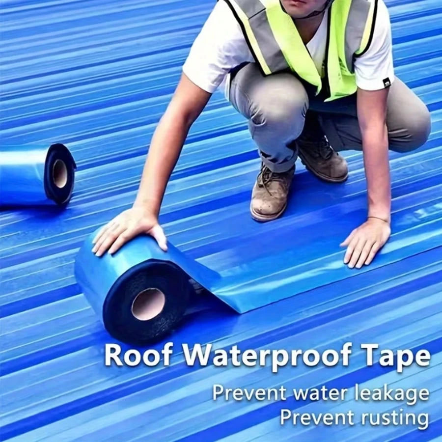 1 Roll Metal Surface & Roof Waterproof Tape- Leak-Proof, Anti-Rust Adhesive For Insulation, Temperature Control, Roof Repair