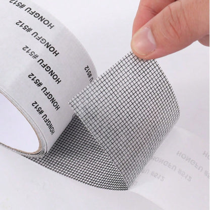 1 Roll Self-Adhesive Mesh Window Repair Tape, Waterproof Tear-Resistant Insect Screen Patch, Strong Adhesive For Cloth And Screens, Suitable For Dorm Room/Curtain Window Repair,Kitchen,Kitchen Accesso