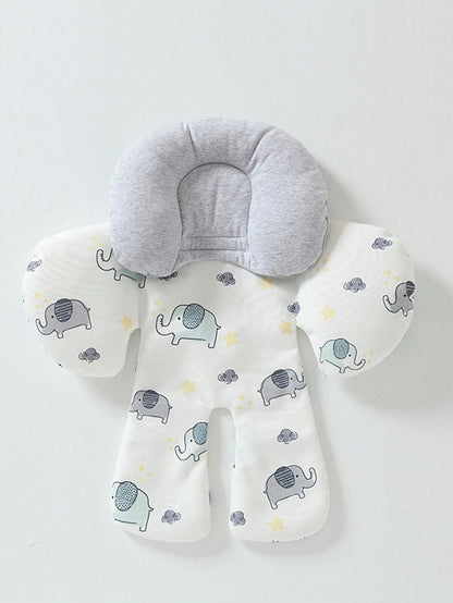 1 Set Baby Car Seat Head Support For Newborn, 2 In 1 Infant Car Seat Head Support For Boys Girls Extra Soft Breathable Baby Car Seat Cushion Insert For Strollers, Swings, And Bouncers, Rainbow