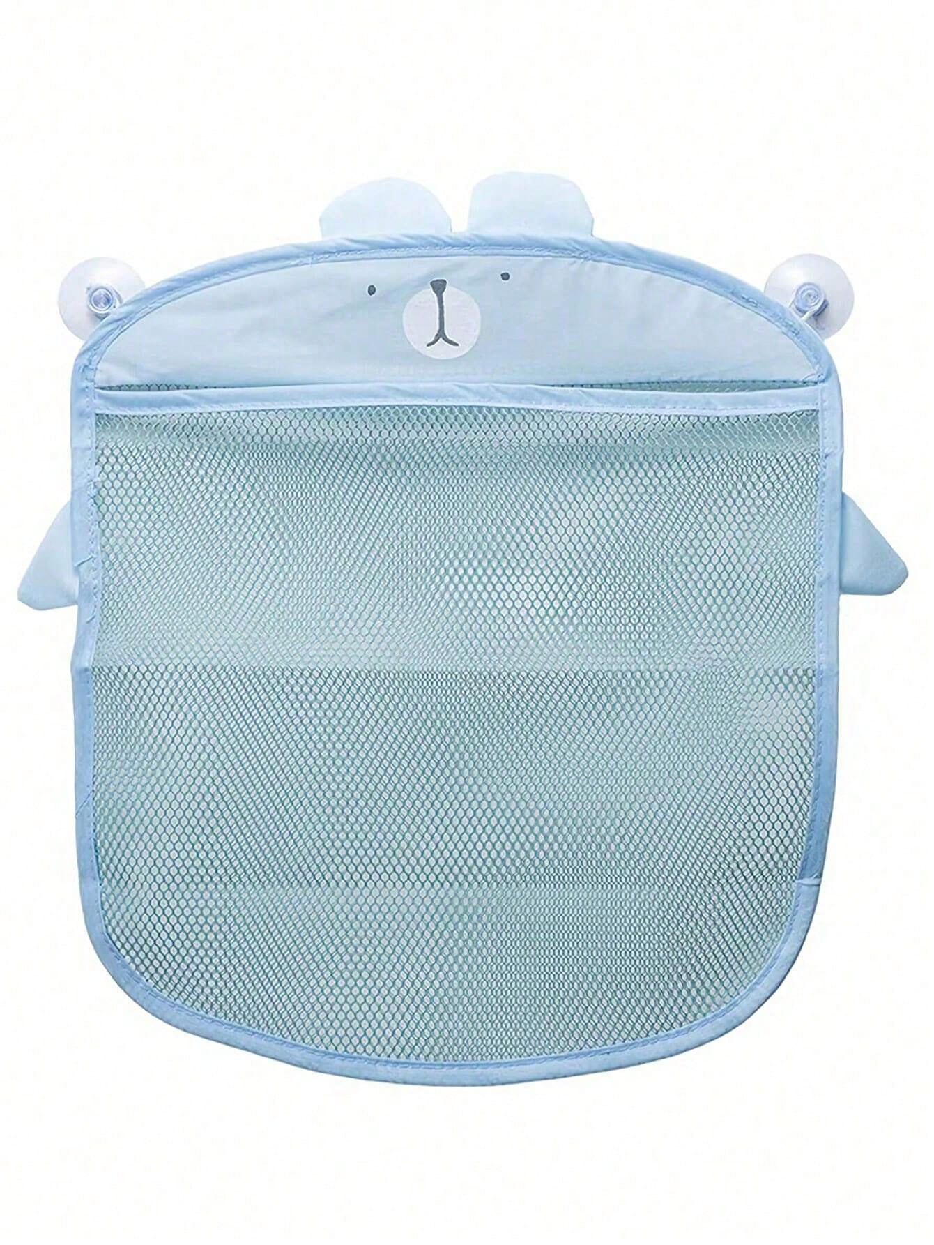 1 Set Cartoon Mesh Storage Hanging Basket, Colorful Multi-Functional Kitchen Bathroom Children's Bath Organizer Bag, Suction Cup Style Bathroom Hanging Bag