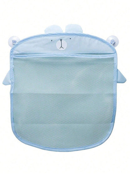 1 Set Cartoon Mesh Storage Hanging Basket, Colorful Multi-Functional Kitchen Bathroom Children's Bath Organizer Bag, Suction Cup Style Bathroom Hanging Bag