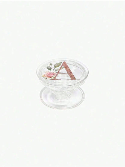 1 Set Letter Phone Stand- Transparent Foldable & Extendable Phone Grip, Unique Fashion Design, Smartphone Accessory, Durable Material, Phone Holder, Phone Grip