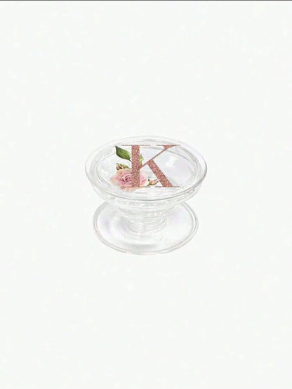 1 Set Letter Phone Stand- Transparent Foldable & Extendable Phone Grip, Unique Fashion Design, Smartphone Accessory, Durable Material, Phone Holder, Phone Grip