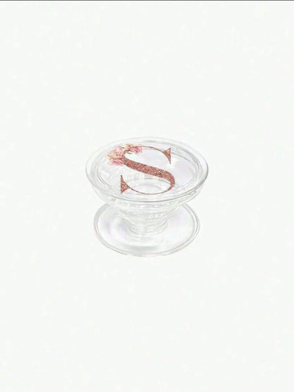 1 Set Letter Phone Stand- Transparent Foldable & Extendable Phone Grip, Unique Fashion Design, Smartphone Accessory, Durable Material, Phone Holder, Phone Grip