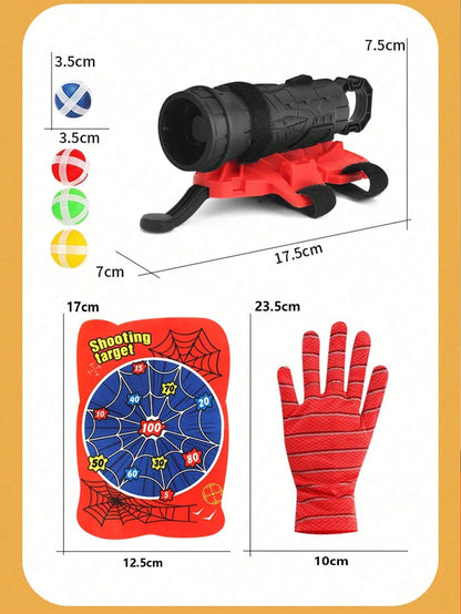 1 Set Spider Web Shooter Toy For Boys, Includes Sticky Balls And Targets, Great For Role Play And Holiday Gifts