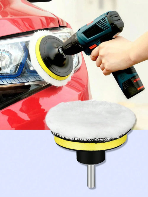 1 Set Wool Polishing Pads, Polishing Wheels, Suitable For Drill Bits With M14 Adapter, For Car Polishing And Waxing, Painted Desktops, Old Leather Sofas, Tile Polishing, Essential For Daily Car Mainte