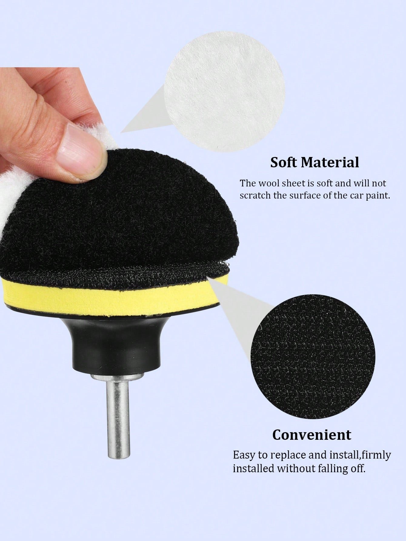 1 Set Wool Polishing Pads, Polishing Wheels, Suitable For Drill Bits With M14 Adapter, For Car Polishing And Waxing, Painted Desktops, Old Leather Sofas, Tile Polishing, Essential For Daily Car Mainte