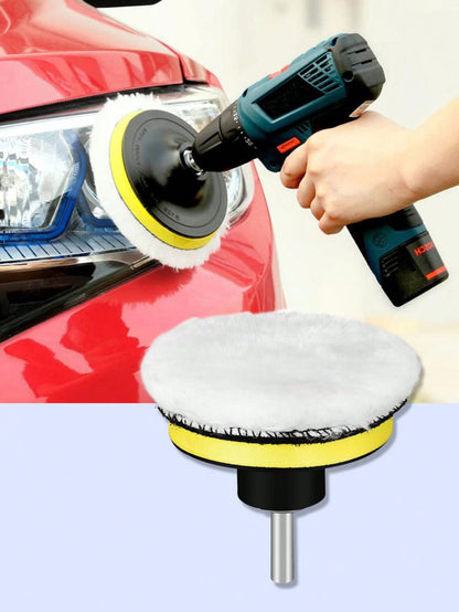 1 Set Wool Polishing Pads, Polishing Wheels, Suitable For Drill Bits With M14 Adapter, For Car Polishing And Waxing, Painted Desktops, Old Leather Sofas, Tile Polishing, Essential For Daily Car Mainte