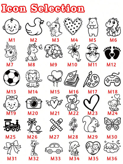 1 Stamp + 100 Stickers, Customized Name Stamp Set, Personalized Cute Cartoon Style Stamp, Suitable For Home, Office, 3 Ink Colors, Daily Organization, Customizable Gift For Friends And Family, Back To
