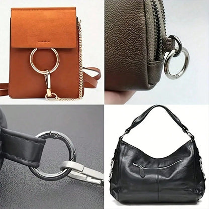 10/20/30pcs Flat Trigger Spring Buckle Rings, Metal Key Rings, Round Buckle Rings, Suitable For Keychains, Bags, Wallets- Keychain Hook Replacement Key Rings DIY Handmade
