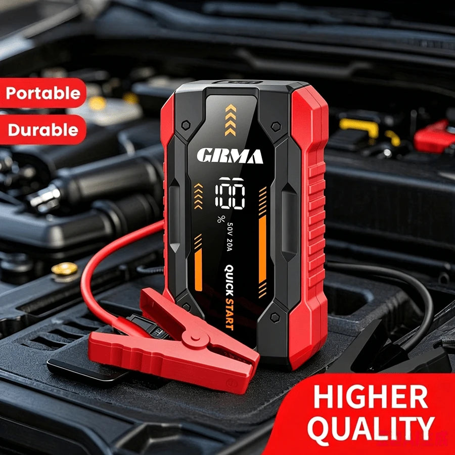10-In-1 Multi-Functional Emergency Start Power Supply, Portable Car Battery Starter, Digital, Suitable For 2.64 Gallon Gasoline Or 2.38 Gallon Battery, LED Emergency Light, Car Emergency Tool