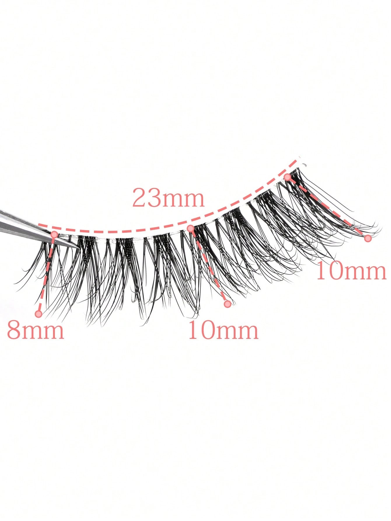 10 Pairs Natural Look False Eyelashes, Handmade Transparent Stem Lashes, Thin And Lightweight For No-Makeup Look, Reusable, Suitable For Women's Daily Makeup And Work