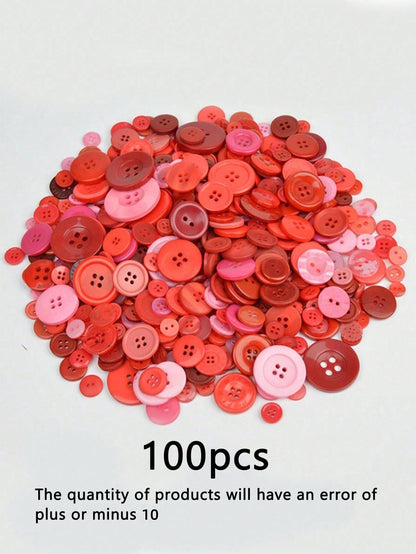 100/200/600pcs Assorted Size Round Resin Buttons- Bulk Mixed 2 & 4 Hole Sewing Buttons DIY Craft Buttons For Clothing Repair, Scrapbooking, Embellishments Handmade Garment Decor, Jute Twine Crafts &