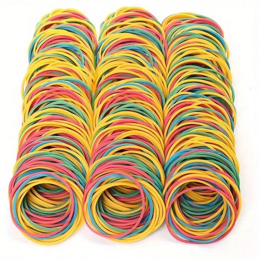 100/300/500pcs Colorful Multi-Purpose Strong Rubber Bands, Available In 25mm And 38mm Diameter, Suitable For Home, School, Office And More
