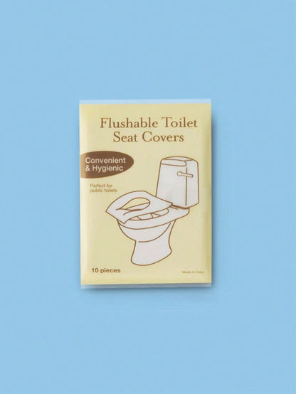 100/50/20/10 Pieces,10pcs/Pack Disposable Toilet Seat Covers, Water-Soluble Portable Toilet Seat Covers, Portable Travel And Business Toilet Cushions, Toilet Covers, For Airplane Travel, Camping, Bath