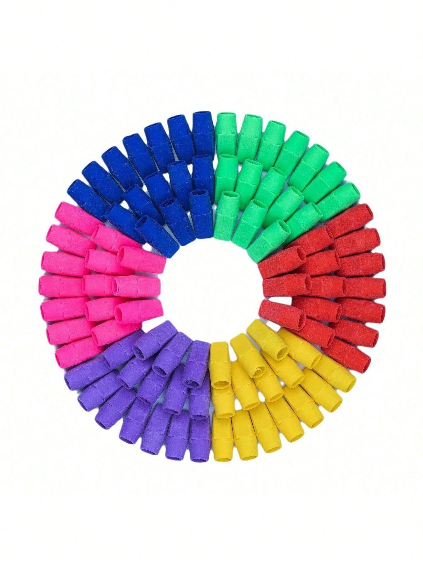 100 Pack Of Colored Pencil Erasers, Pencil Top Eraser Caps, School Supplies, Suitable For Teacher Pencil Erasers