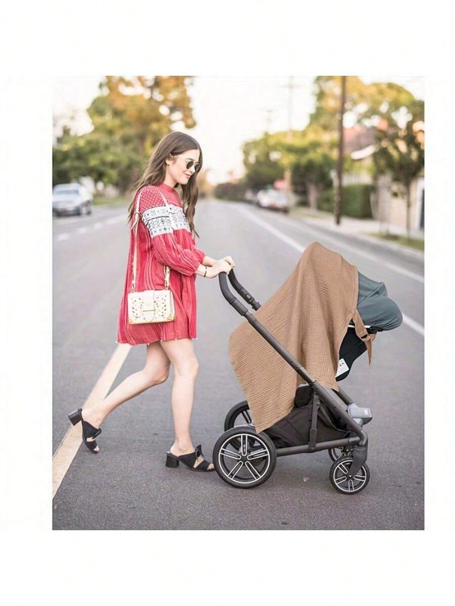 100% Woven, Breathable And Soft Nursing Cover, Multi-Functional Baby Stroller Canopy, Car Seat Sunshade, Mom's Privacy Apron, Suitable For 18+ Years Old