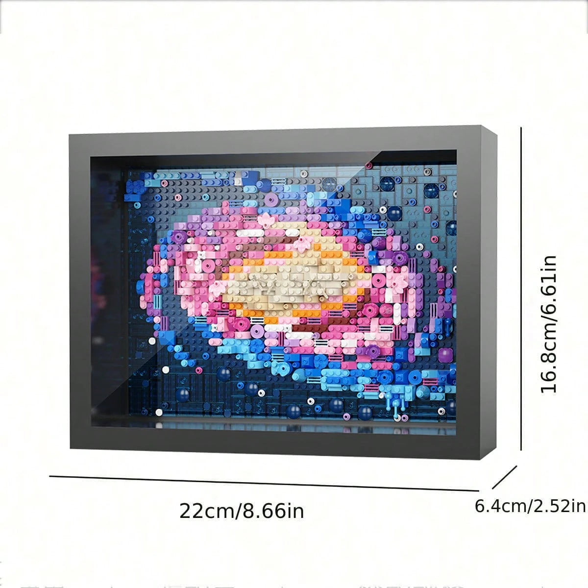1000+Pcs Famous Painting Building Blocks Puzzle With Frame, Van Gogh Galaxy Pixel Art Blocks, Starry Night, The Great Wave Off Kanagawa, Sunflowers Frame, Assembled Famous Painting, Building Block Toy