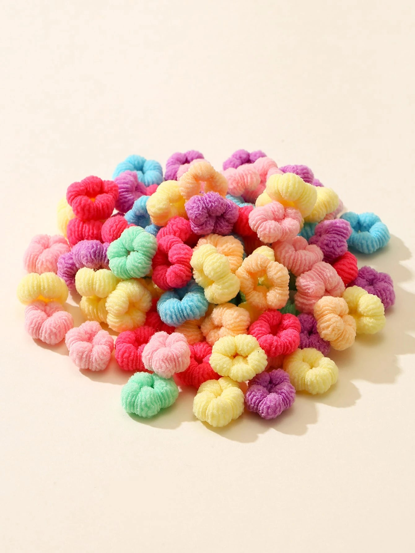 100pcs Infant Hair Ties That Won't Hurt The Baby's Head, Thumb Ring Style Love Valentine