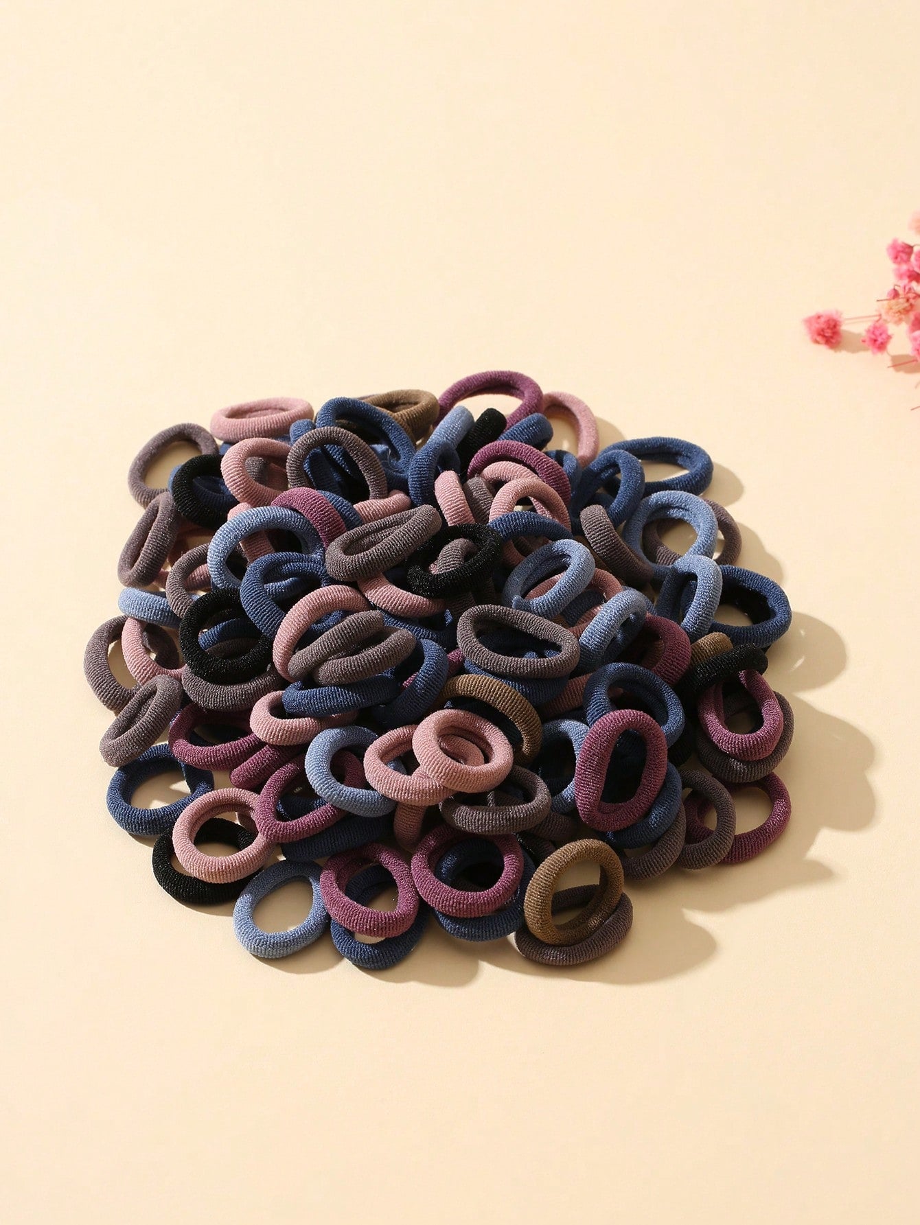 100pcs Infant Hair Ties That Won't Hurt The Baby's Head, Thumb Ring Style Love Valentine