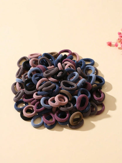 100pcs Infant Hair Ties That Won't Hurt The Baby's Head, Thumb Ring Style Love Valentine