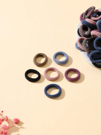 100pcs Infant Hair Ties That Won't Hurt The Baby's Head, Thumb Ring Style Love Valentine