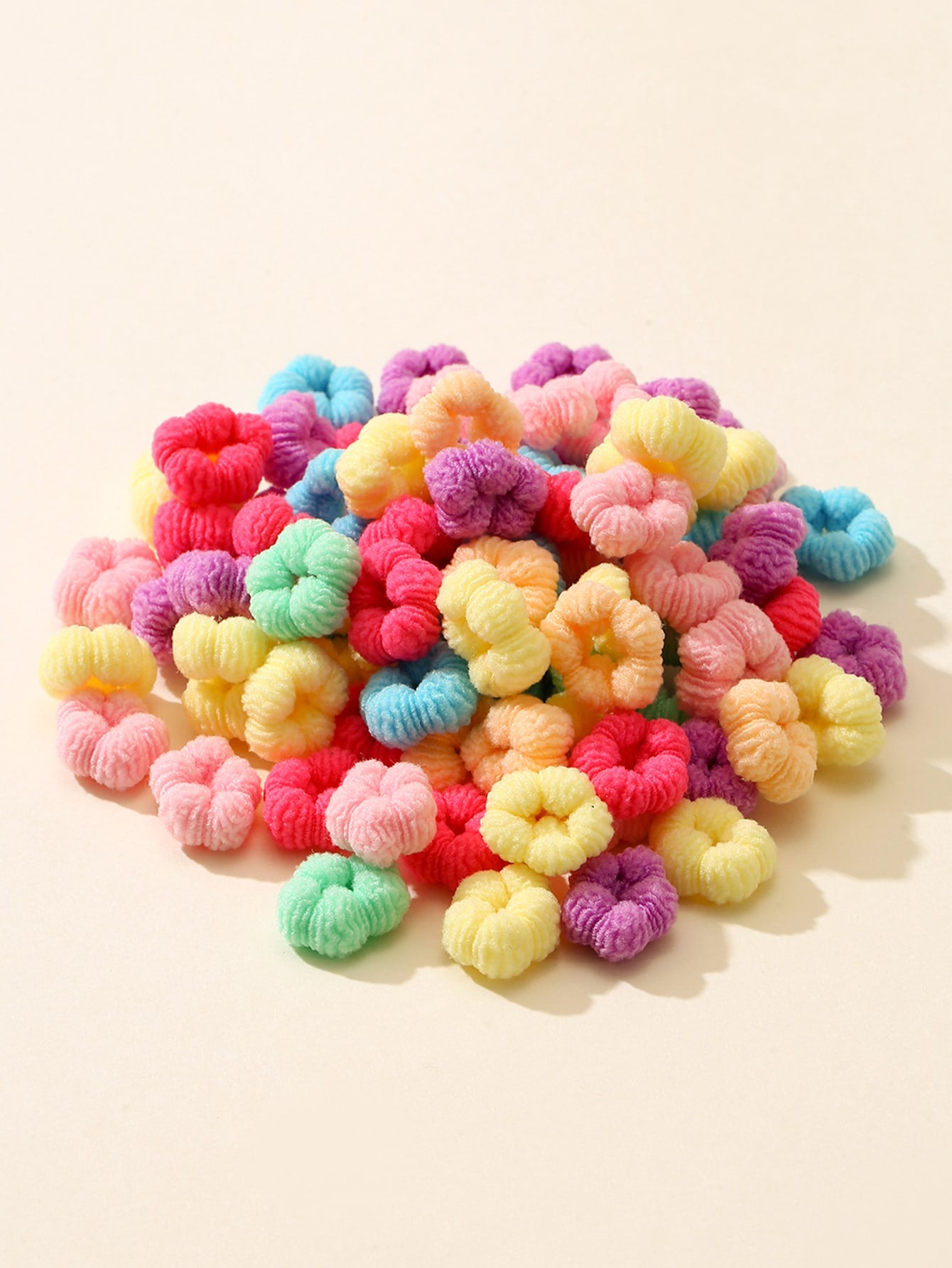 100pcs Infant Hair Ties That Won't Hurt The Baby's Head, Thumb Ring Style Love Valentine