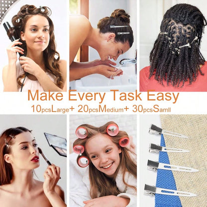 100Pcs Professional Ladies Salon Fixed Hair Pin 5.5cm Curl Metal Hair Clips Hair Root Fluffy Clips DIY Tools Hair Accessories Makeup No Crease Hair Clip Hairdressing Styling Tool(100pcs/50pcs/30pcs/15