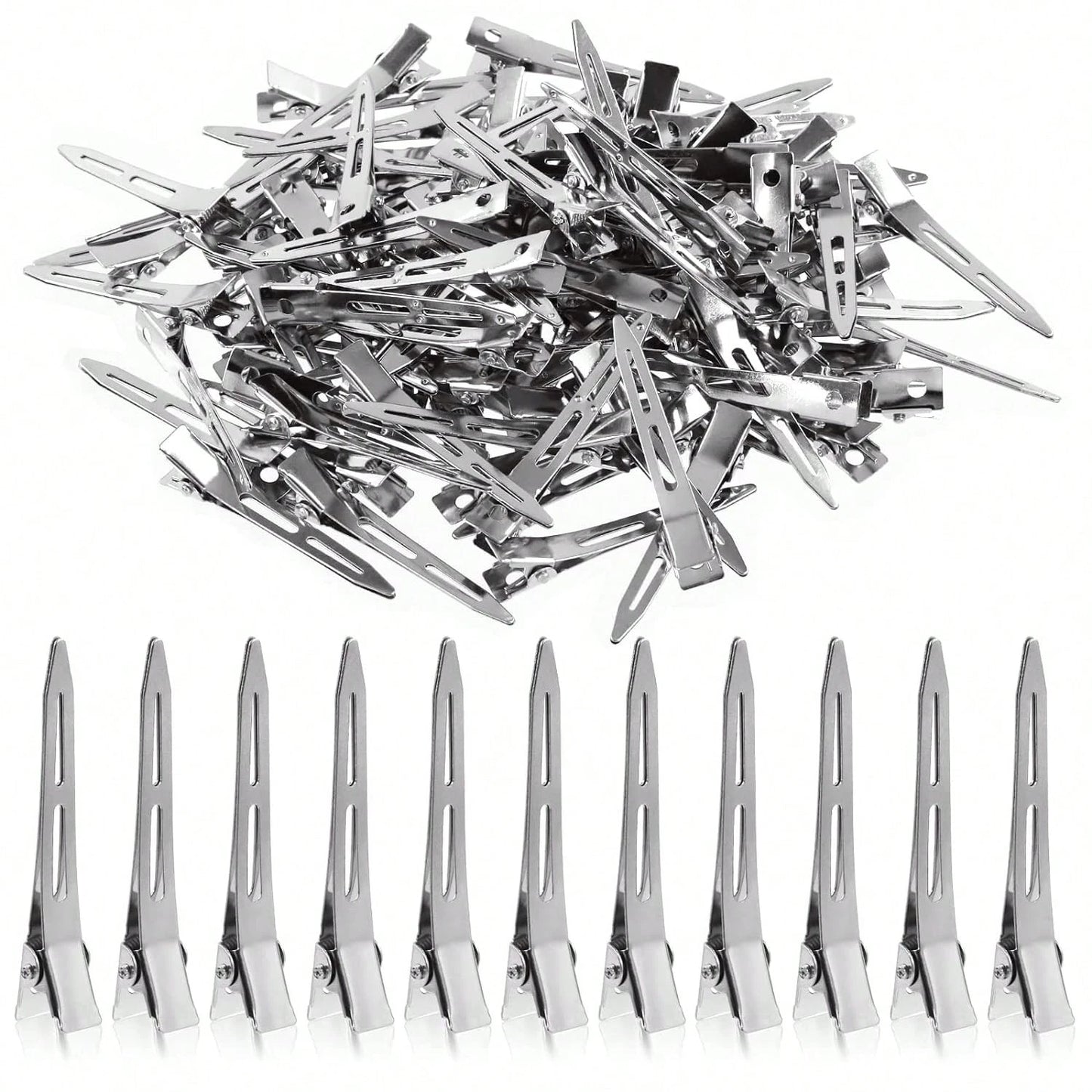 100Pcs Professional Ladies Salon Fixed Hair Pin 5.5cm Curl Metal Hair Clips Hair Root Fluffy Clips DIY Tools Hair Accessories Makeup No Crease Hair Clip Hairdressing Styling Tool(100pcs/50pcs/30pcs/15