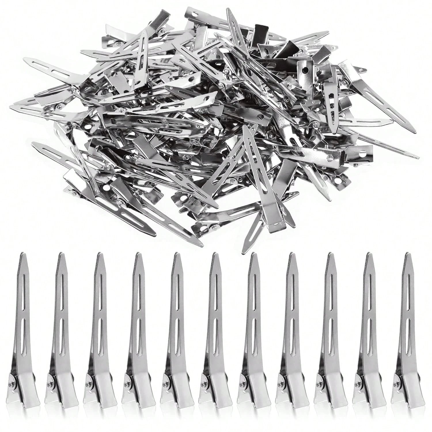 100Pcs Professional Ladies Salon Fixed Hair Pin 5.5cm Curl Metal Hair Clips Hair Root Fluffy Clips DIY Tools Hair Accessories Makeup No Crease Hair Clip Hairdressing Styling Tool(100pcs/50pcs/30pcs/15