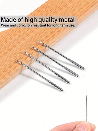 100pcs Universal Stainless Steel Sewing Machine Needles, Compatible With Singer, Brother, Janome, Varmax, Sizes: HAX1 65/9, 75/11, 90/14, 100/16, 110/18