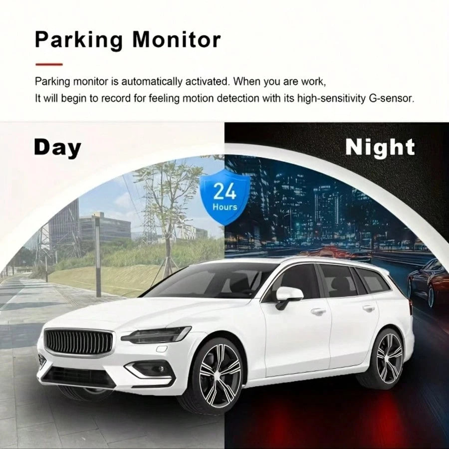 1080P Three-Lens Driving Recorder, Car Driving Recorder, Car Camera With Infrared Night Vision Function, 170 Wide-Angle Car DVR Camera With 32GB TF Card And GPS.