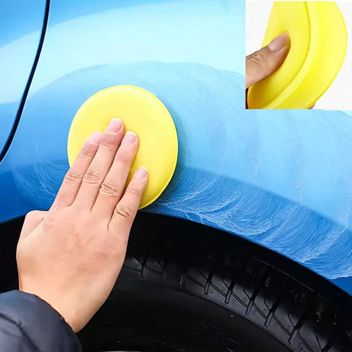 10pcs/5pcs Polishing Sponge Wax Applicator Pads, Foam Wax Pads For Car Polishing Machine Cleaning, Car Detailing Accessories