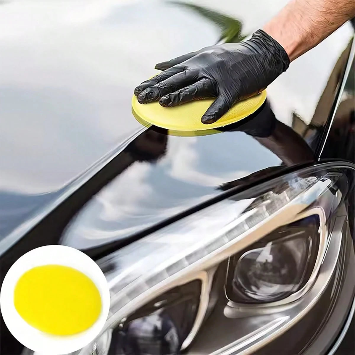 10pcs/5pcs Polishing Sponge Wax Applicator Pads, Foam Wax Pads For Car Polishing Machine Cleaning, Car Detailing Accessories