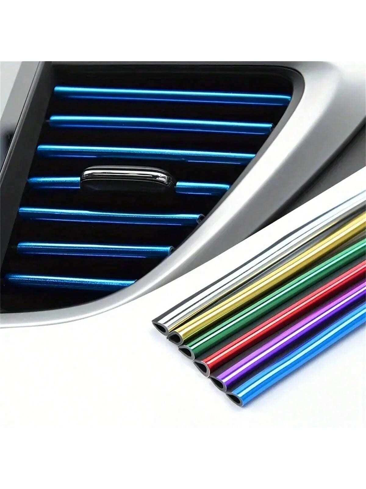 10pcs 7.87 Inches Fit For Car Air Conditioner Outlet, Decorative U-Shaped Molding, Car Styling Door Edge Corner Protector