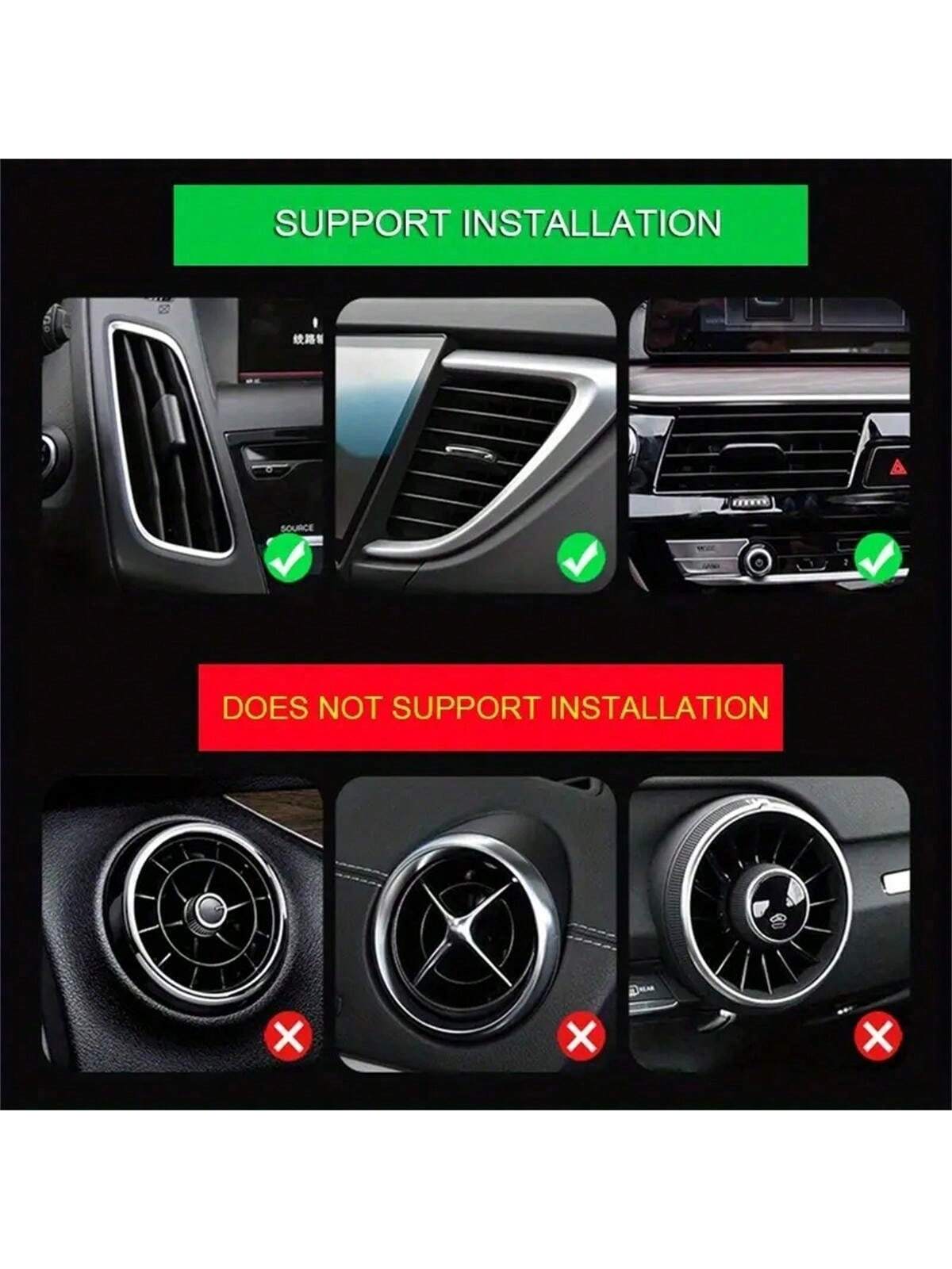 10pcs 7.87 Inches Fit For Car Air Conditioner Outlet, Decorative U-Shaped Molding, Car Styling Door Edge Corner Protector
