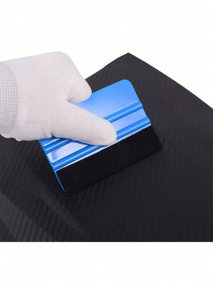 10PCS Professional Car Color Change Film Tool Set, Car Wrap Seam Finishing & Edge Trimming Tools, Scraper, Utility Knife, Seam Filler