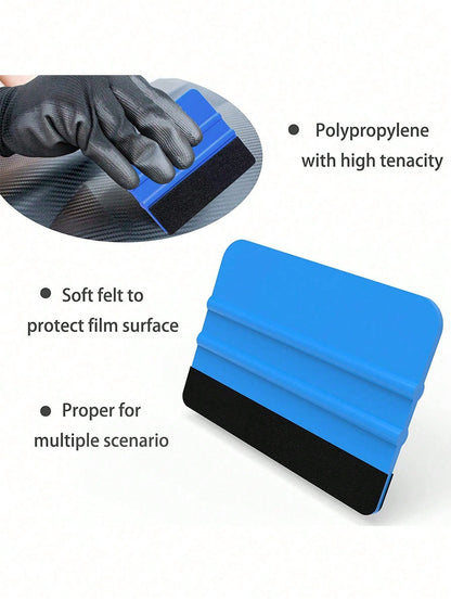 10PCS Professional Car Color Change Film Tool Set, Car Wrap Seam Finishing & Edge Trimming Tools, Scraper, Utility Knife, Seam Filler