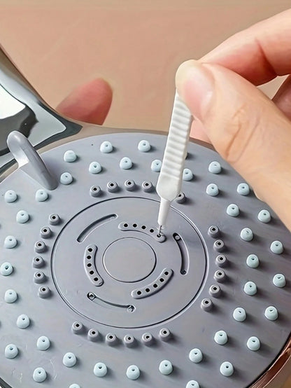 10pcs/Set White Multi-Functional Shower Head Gap Cleaning Brush, Home Bathroom Accessories