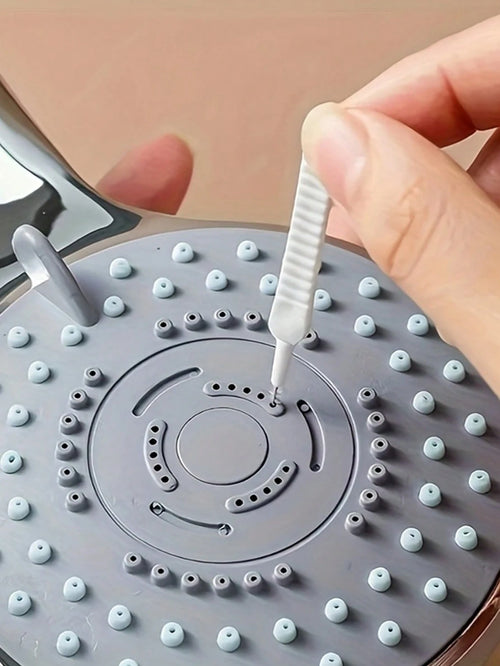 10pcs/Set White Multi-Functional Shower Head Gap Cleaning Brush, Home Bathroom Accessories