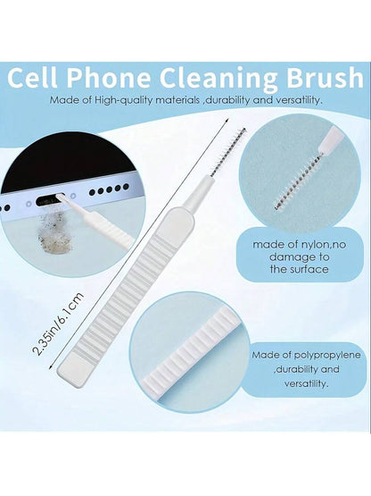 10pcs/Set White Multi-Functional Shower Head Gap Cleaning Brush, Home Bathroom Accessories
