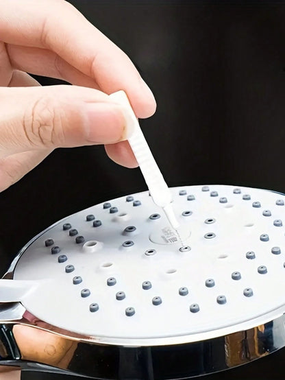 10pcs/Set White Multi-Functional Shower Head Gap Cleaning Brush, Home Bathroom Accessories