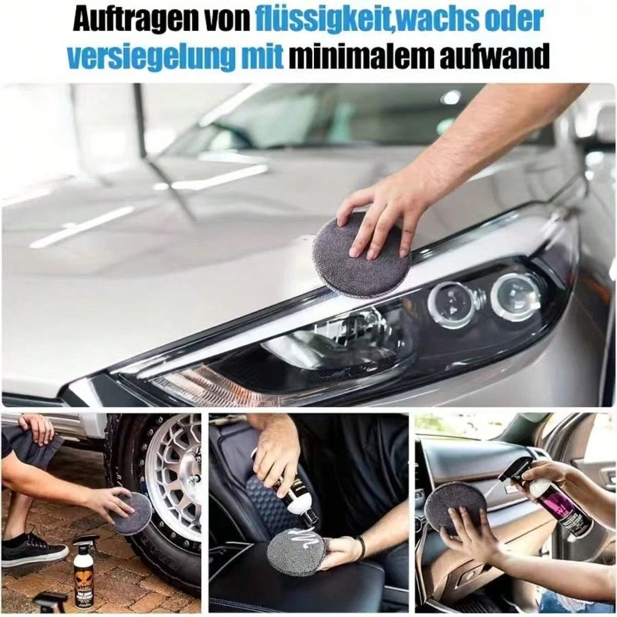 11-Piece Car Cleaning Kit, Including Tire Brush, Microfiber Cleaning Glove, Thick Absorbent Scratch-Removal Pad, And Detailing Sponges For Interior And Exterior Car Care, Professional Car Detailing Cl