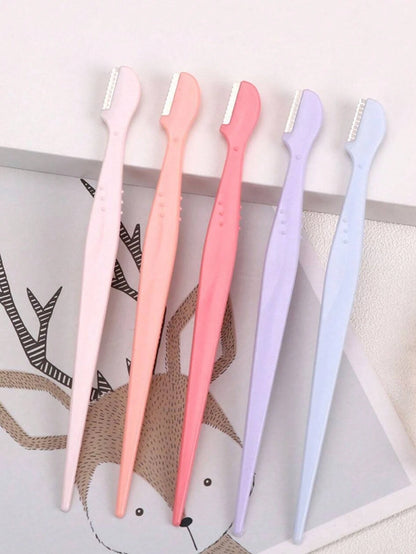 12/10/6/5/3pcs Straight Tip Eyebrow Trimmer Beauty Tools For Beginners, Anti-Scratch Eyebrow Razor,Hair Products And Accessories For Barber Salon Beauty Travel Essentials