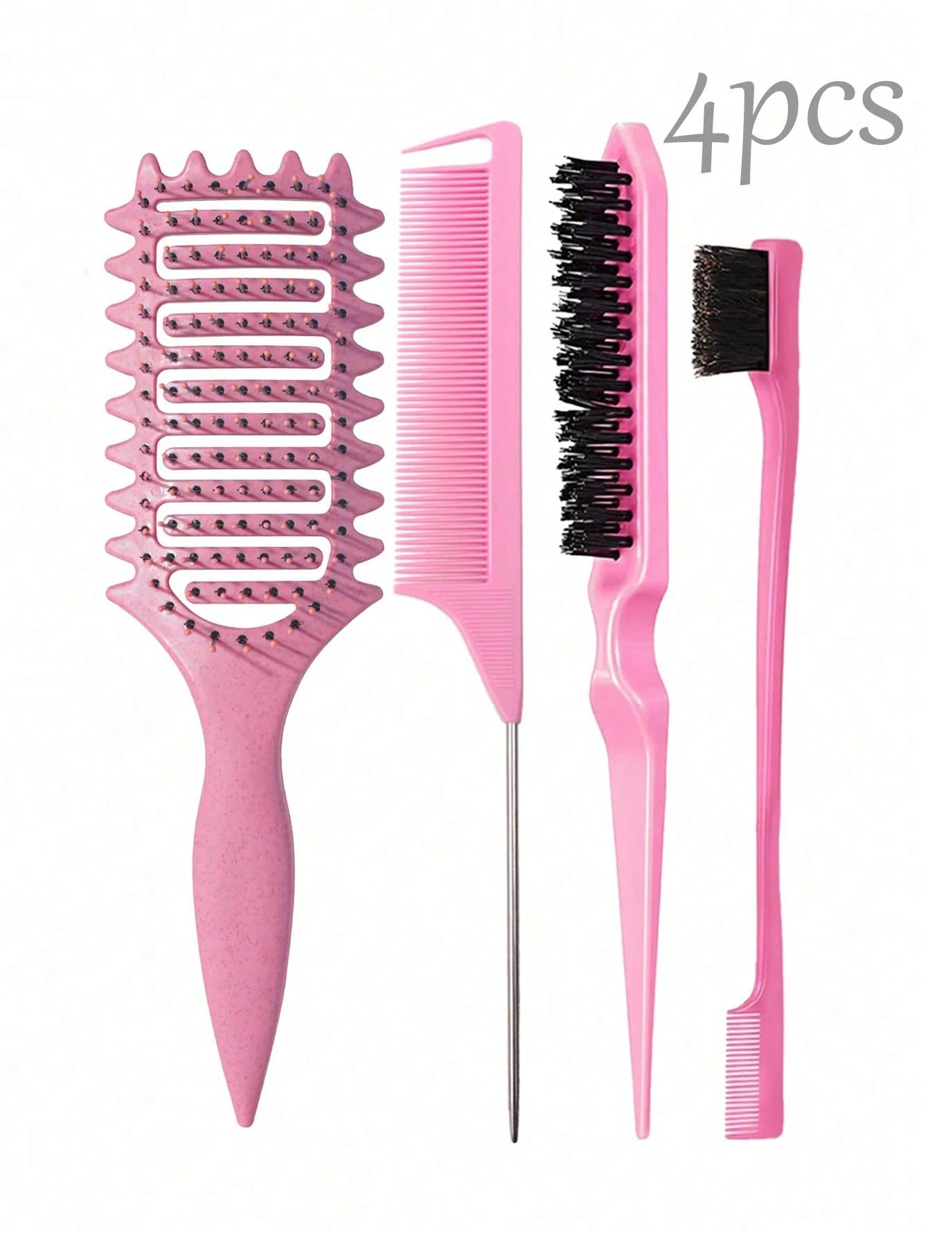 12/11/6/5/4/2pcs Unisex Hair Styling Comb Set (New Upgraded Curling & Styling Comb, 9-Row Nylon Air Cushion Styling Comb, Volumizing Comb, Tail Comb, Edge Comb, Spray Bottle, 4 Alligator Hair Clips, F