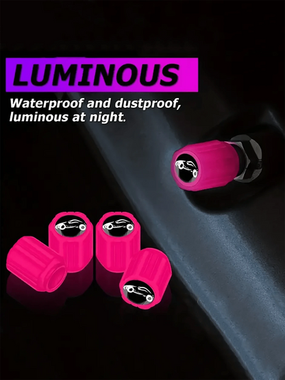 12/8pcs Luminous Tire Valve Stem Caps- Light Up Your Ride With These Unique Car Accessories!